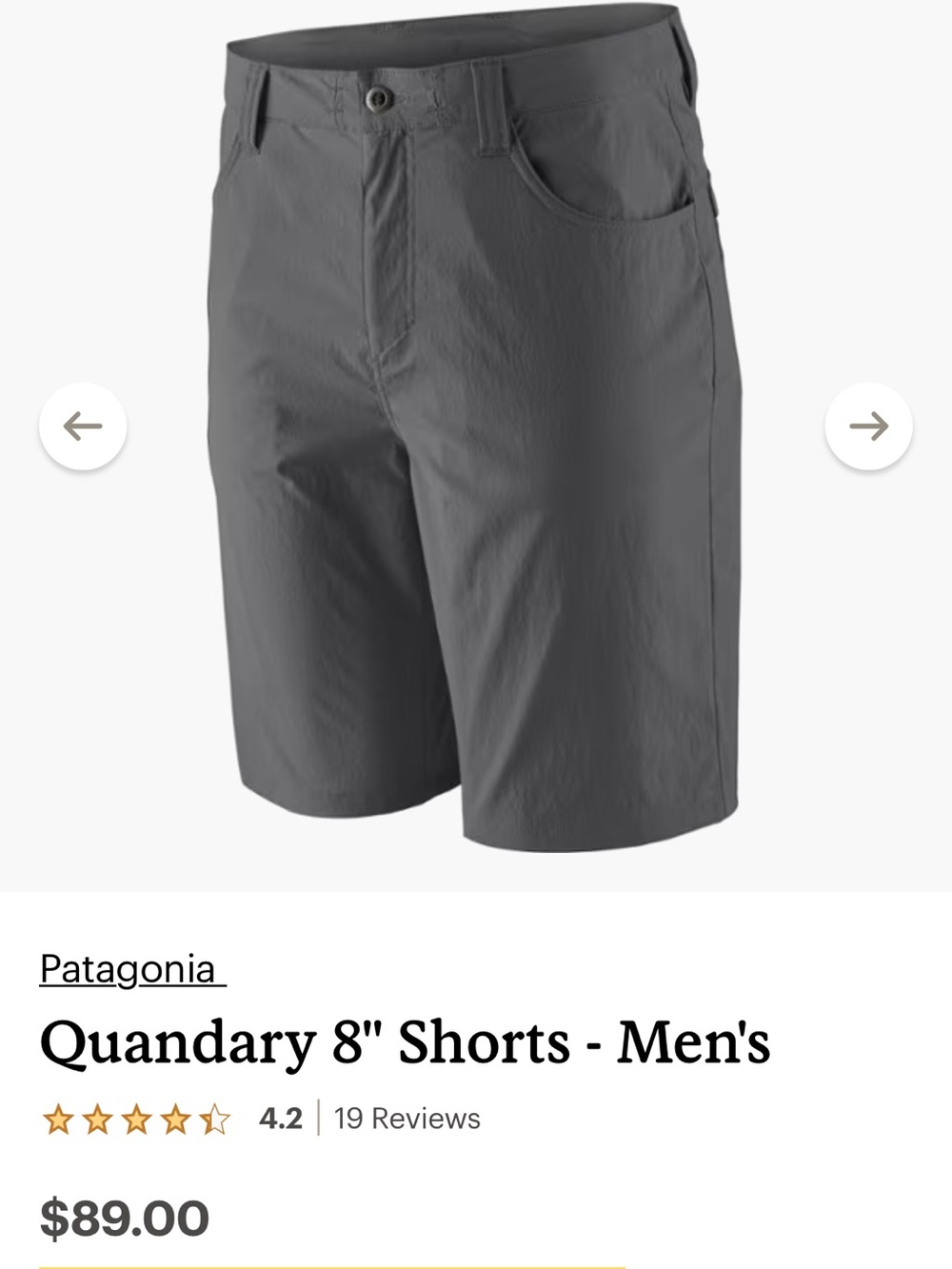 Men’s Patagonia shorts